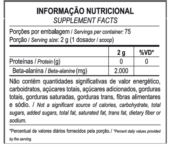 Beta-Alanina 150g - Imagem 2