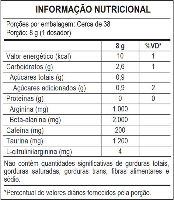 Pré treino TDZ Force Gabriel Zancanelli 300g - Imagem 2